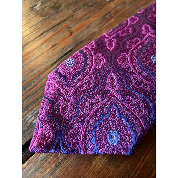 CHARLES TYRWHITT Pink Brocade Luxury English Tie (NWT) - Picture 1 of 7